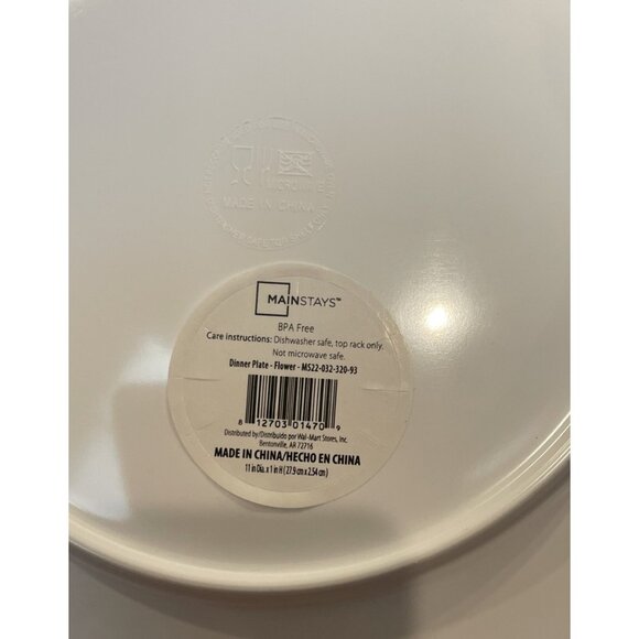 Mainstays Colorful Floral Tropical Melamine Dinner‎ Plates Plate Set Of 4 Beach - Picture 3 of 4